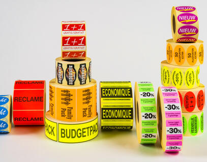 Etiketten en linerless bewaren