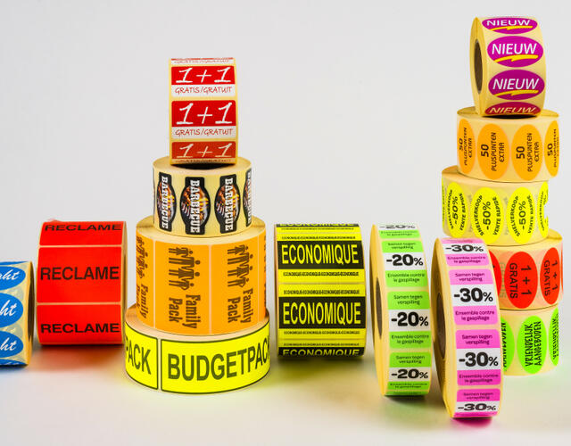 Etiketten en linerless bewaren